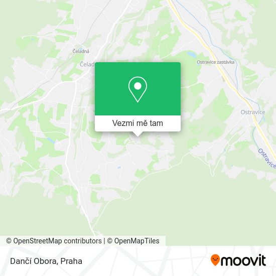 Dančí Obora mapa