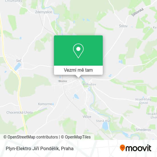 Plyn-Elektro Jiří Pondělík mapa