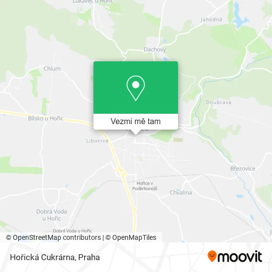 Hořická Cukrárna mapa