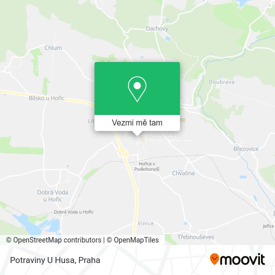 Potraviny U Husa mapa