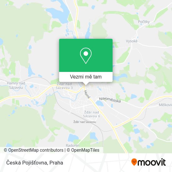 Česká Pojišťovna mapa