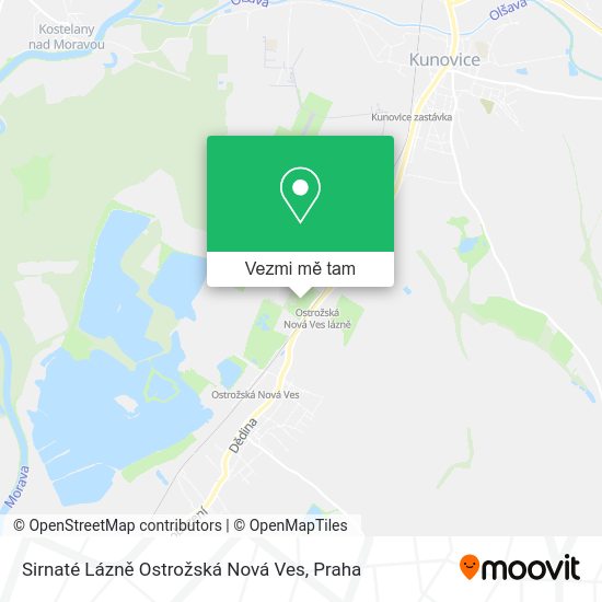Sirnaté Lázně Ostrožská Nová Ves mapa