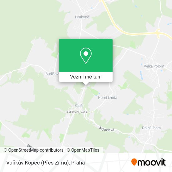 Vaňkův Kopec (Přes Zimu) mapa