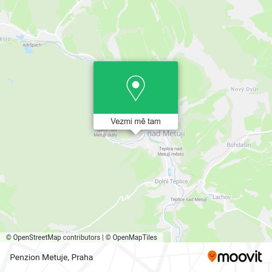 Penzion Metuje mapa