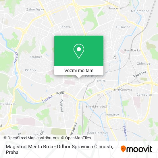 Magistrát Města Brna - Odbor Správních Činností mapa