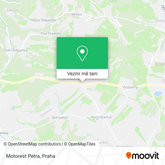 Motorest Petra mapa