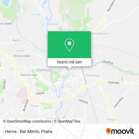 Herna - Bar Merlin mapa