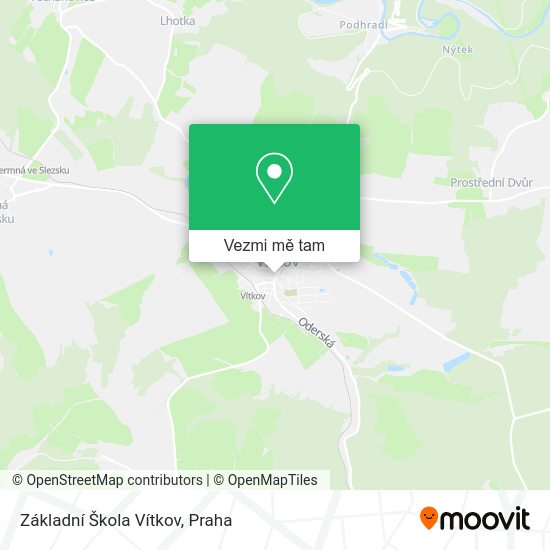 Základní Škola Vítkov mapa