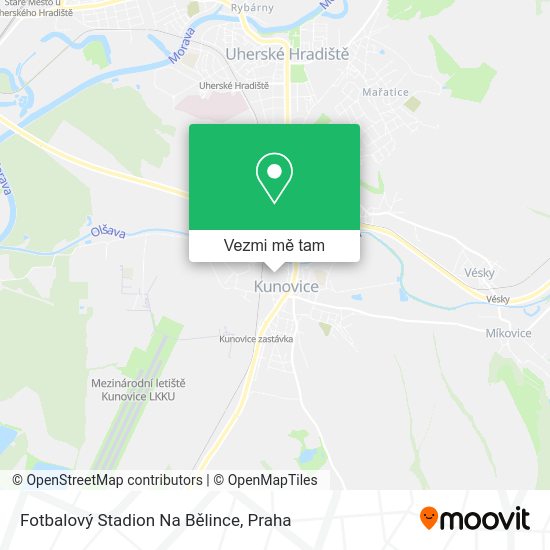 Fotbalový Stadion Na Bělince mapa