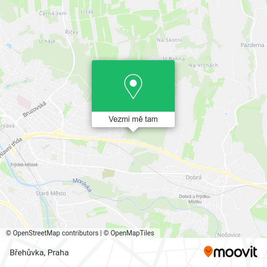 Břehůvka mapa
