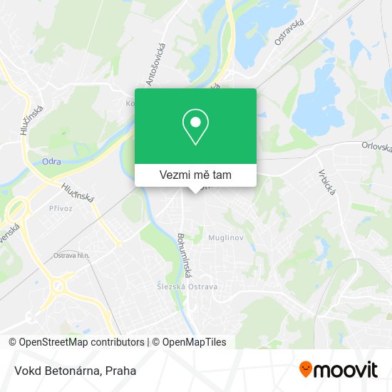 Vokd Betonárna mapa