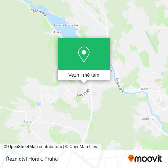 Řeznictví Horák mapa