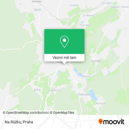 Na Růžku mapa