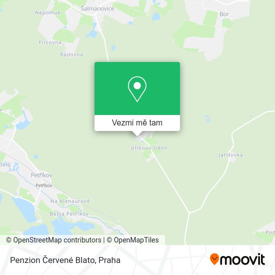 Penzion Červené Blato mapa