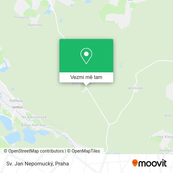 Sv. Jan Nepomucký mapa