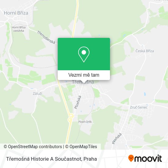 Třemošná Historie A Součastnot mapa