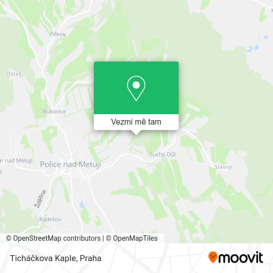 Ticháčkova Kaple mapa