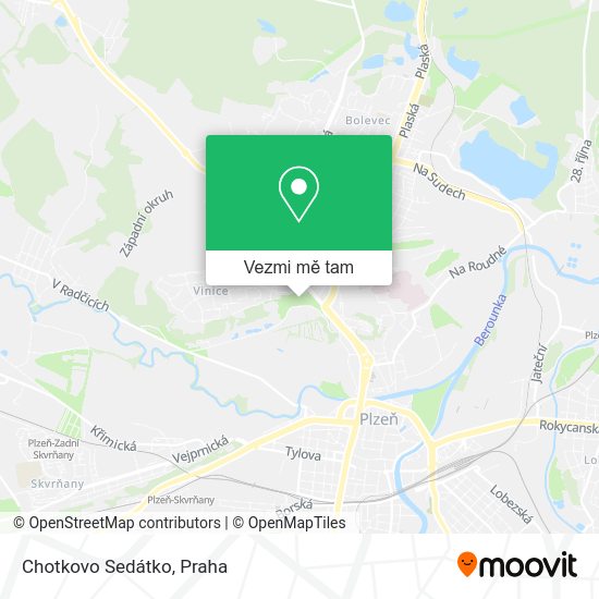 Chotkovo Sedátko mapa