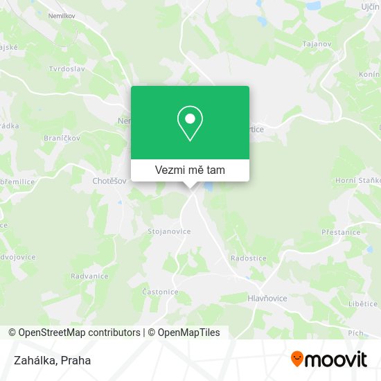 Zahálka mapa