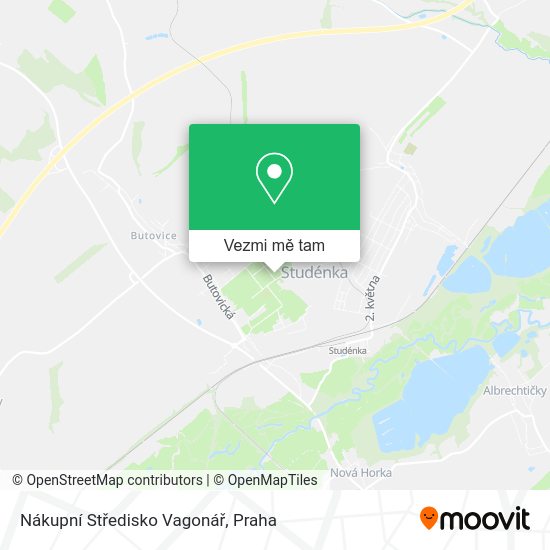 Nákupní Středisko Vagonář mapa