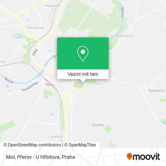 Mol, Přerov - U Hřbitova mapa
