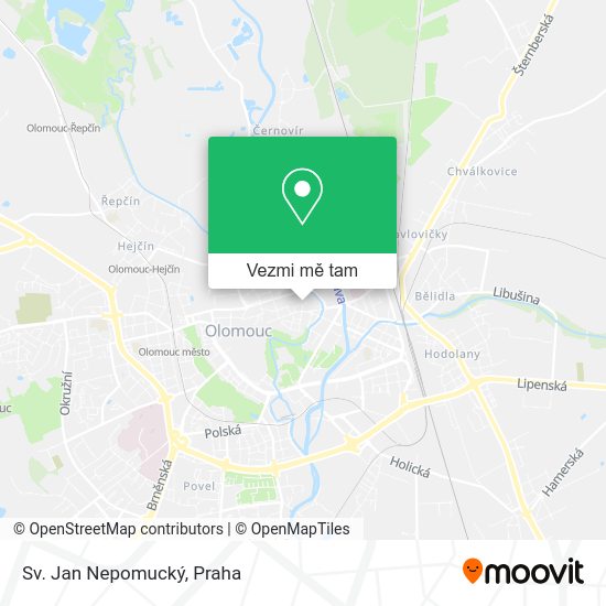 Sv. Jan Nepomucký mapa
