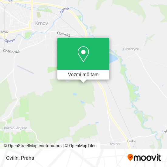 Cvilín mapa