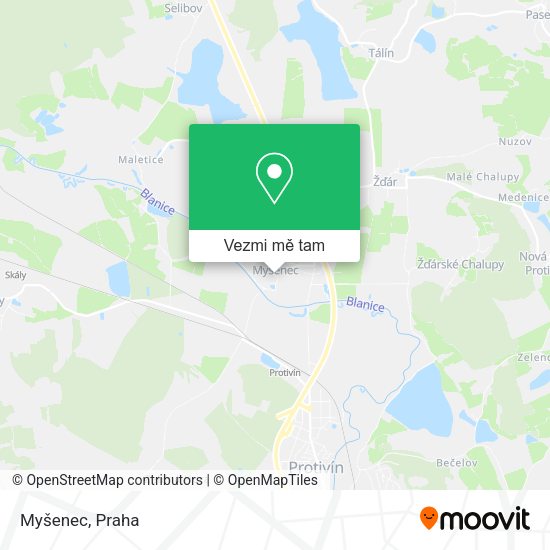 Myšenec mapa