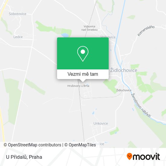 U Přidalů mapa