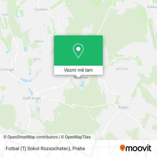 Fotbal (Tj Sokol Rozsochatec) mapa