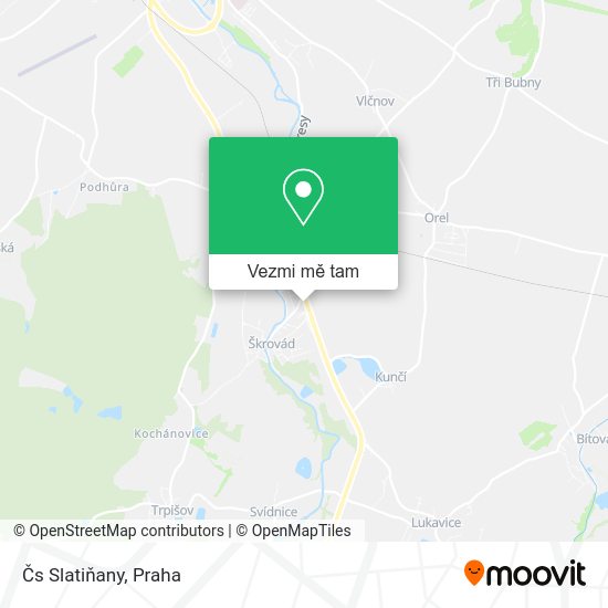Čs Slatiňany mapa