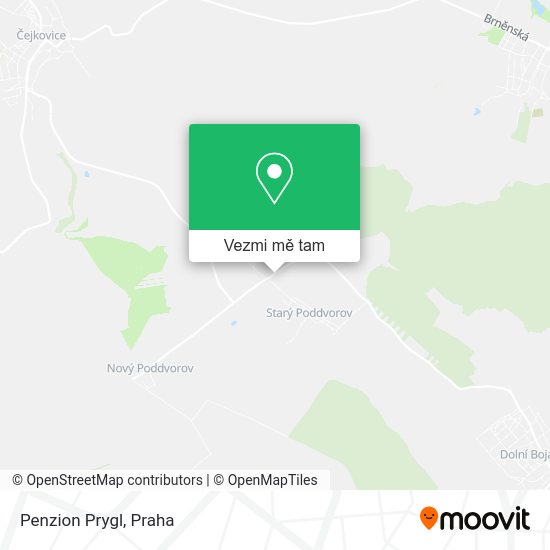 Penzion Prygl mapa