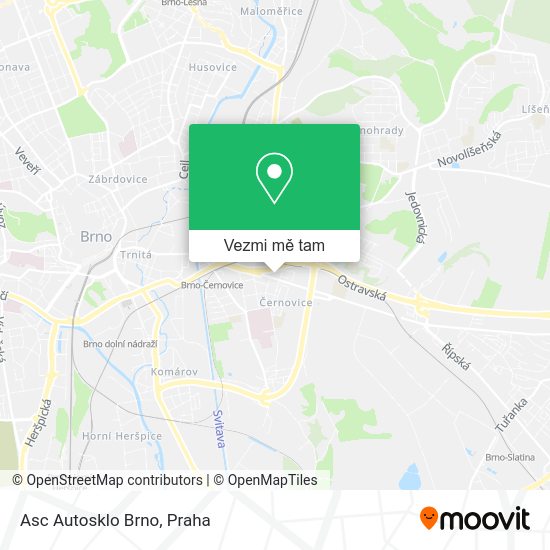 Asc Autosklo Brno mapa