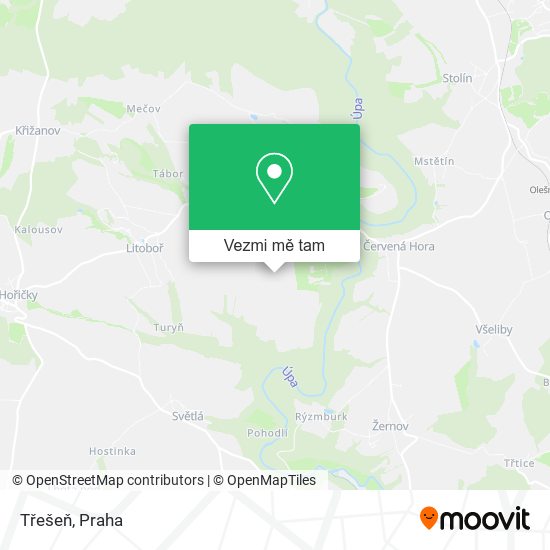 Třešeň mapa