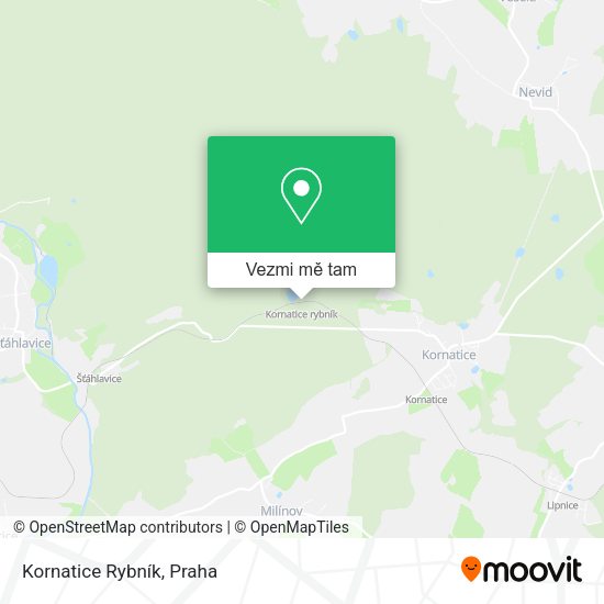 Kornatice Rybník mapa
