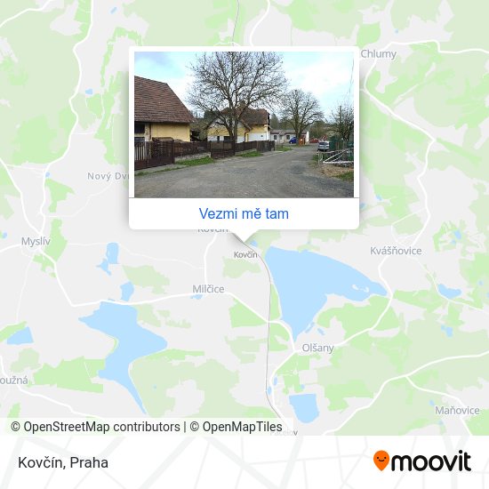 Kovčín mapa