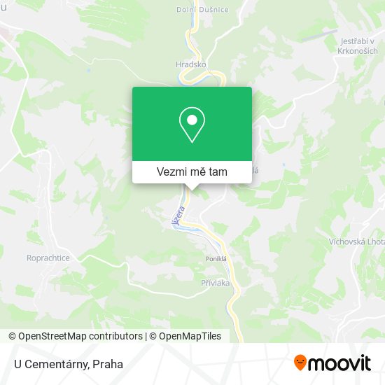 U Cementárny mapa