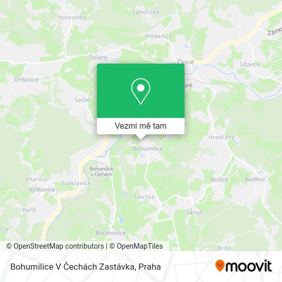 Bohumilice V Čechách Zastávka mapa