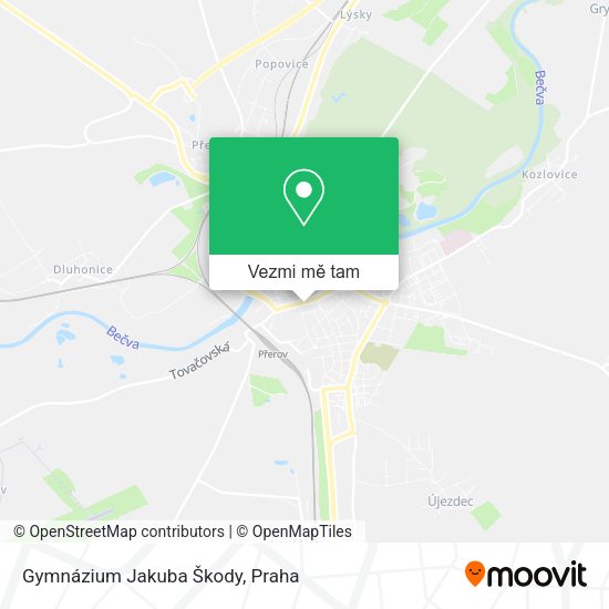 Gymnázium Jakuba Škody mapa