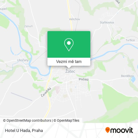 Hotel U Hada mapa