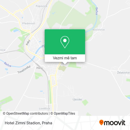 Hotel Zimní Stadion mapa