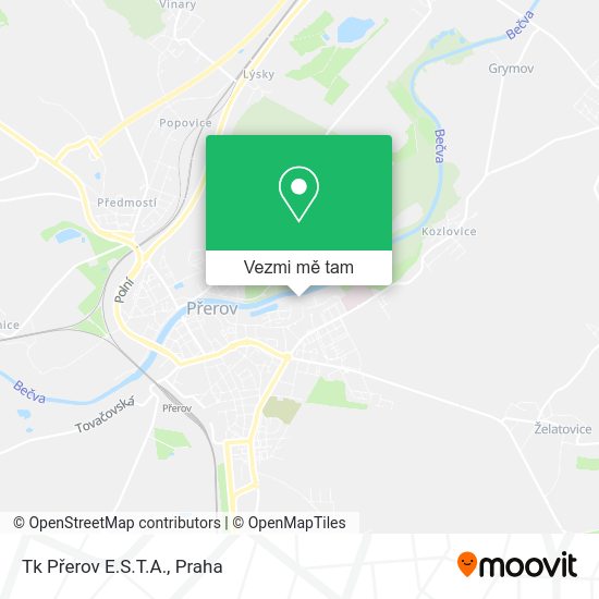 Tk Přerov E.S.T.A. mapa