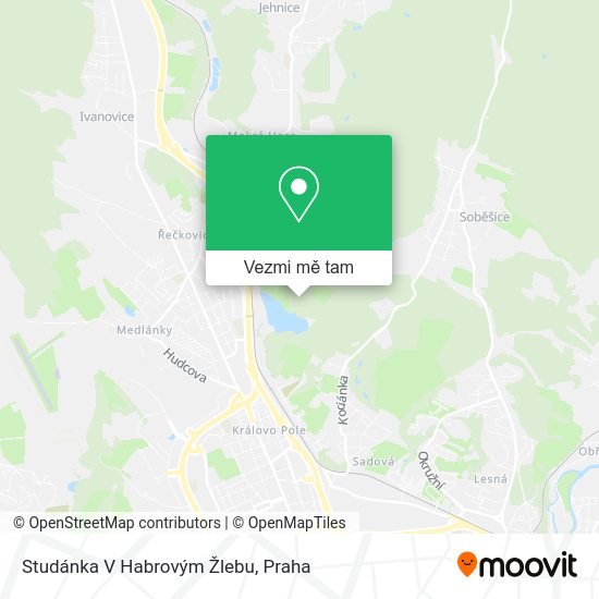 Studánka V Habrovým Žlebu mapa