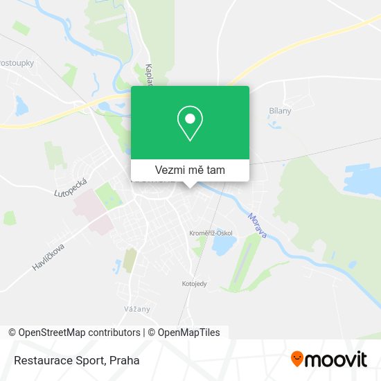 Restaurace Sport mapa