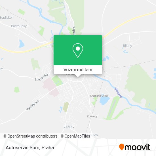 Autoservis Sum mapa
