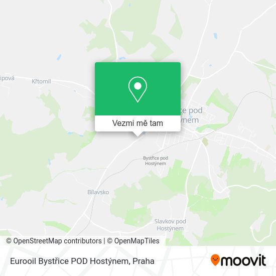 Eurooil Bystřice POD Hostýnem mapa