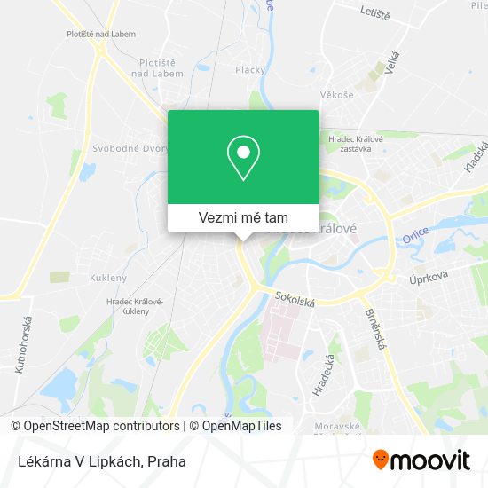 Lékárna V Lipkách mapa