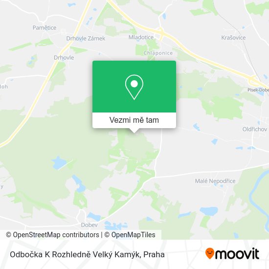 Odbočka K Rozhledně Velký Kamýk mapa