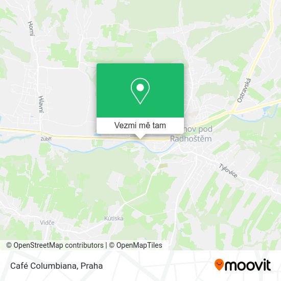 Café Columbiana mapa