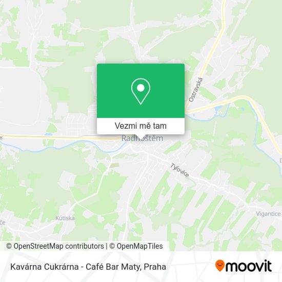 Kavárna Cukrárna - Café Bar Maty mapa